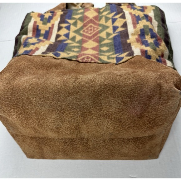 Tribal Boho Canvas Woven Southwestern Large Shoulder Tote Bag Purse - Picture 9 of 12